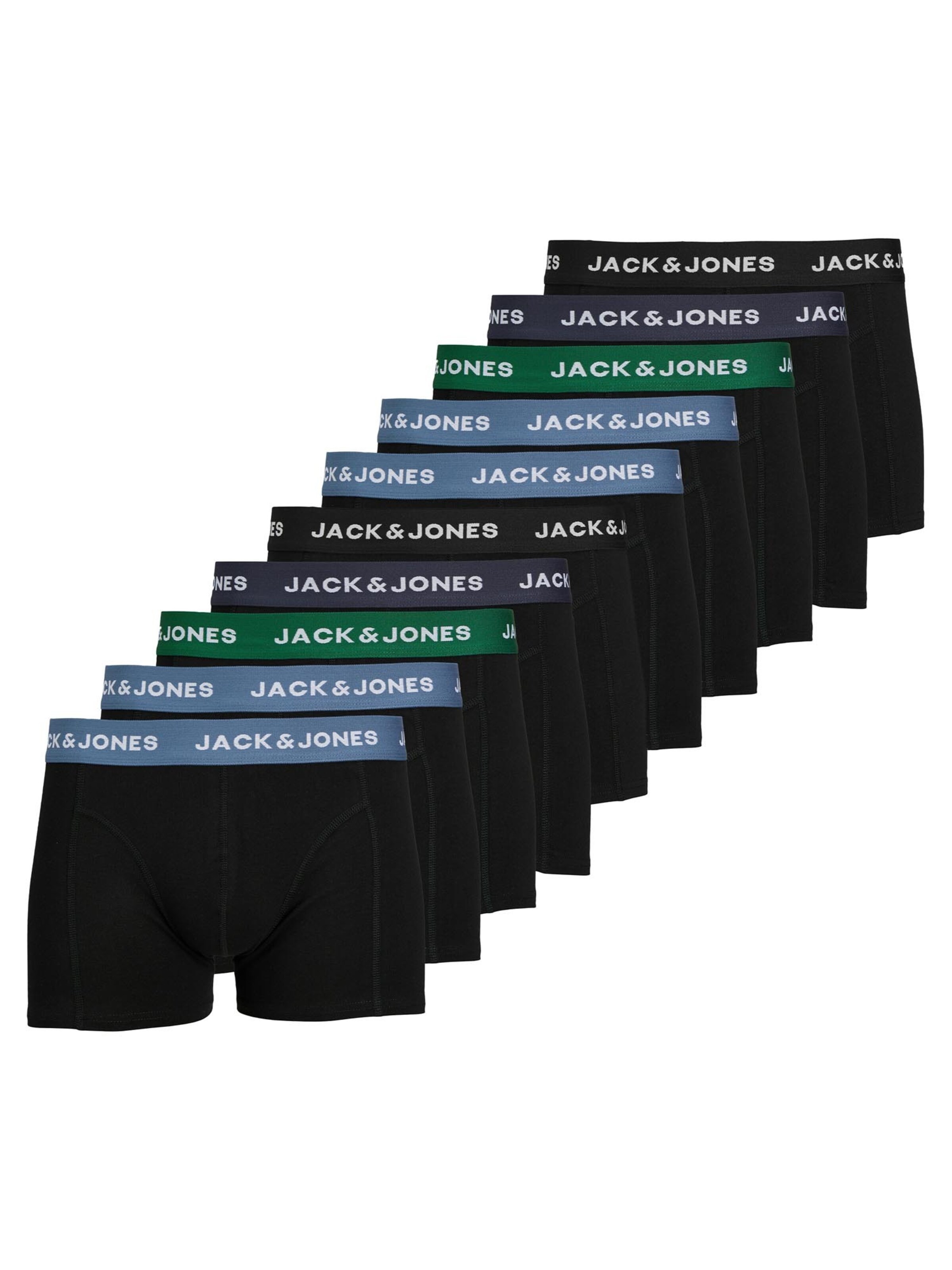 JACK & JONES Boxer shorts 'Solid' in Black: front