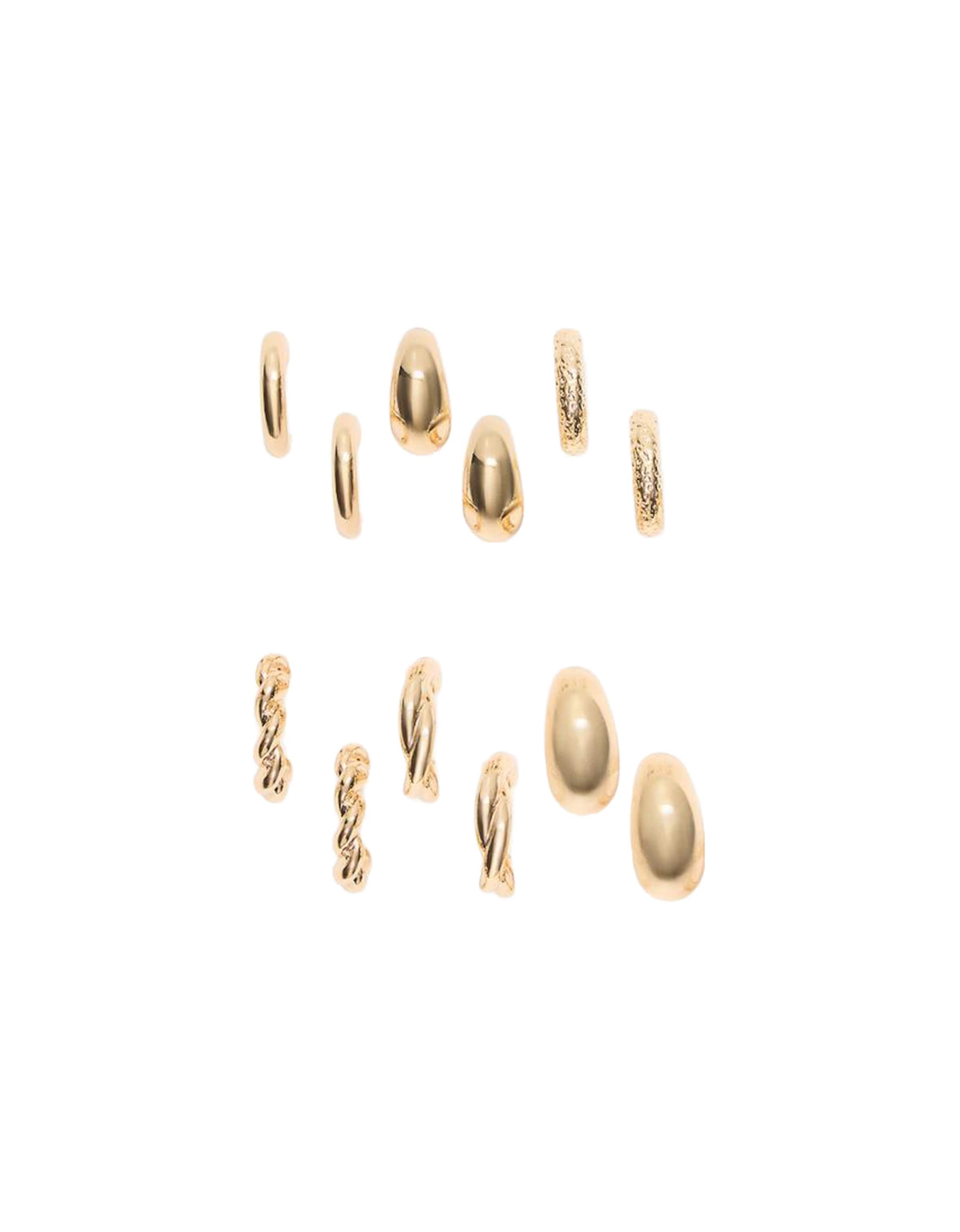 Bershka Boucles d'oreilles en One Size en or, Vue avec produit