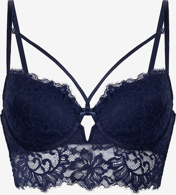 Hunkemöller Bustier Rintaliivi 'Isabella' värissä sininen: etupuoli