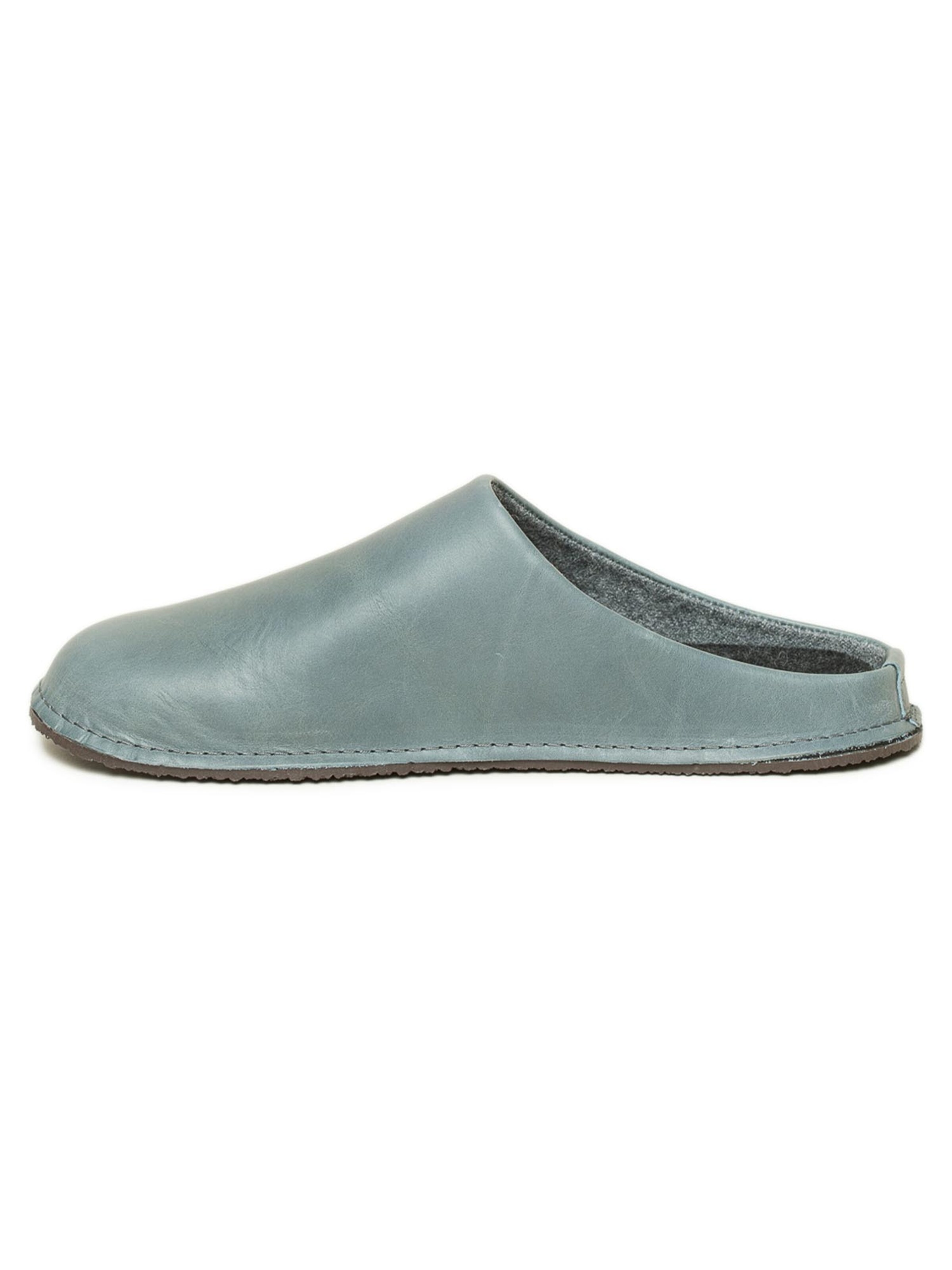 Gottstein Slippers 'Leather Loafer' in Blue: front