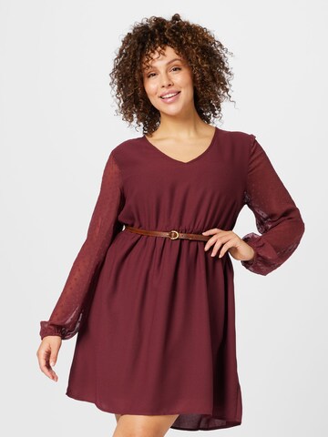 Robe 'Aurea' ABOUT YOU Curvy en rouge : devant