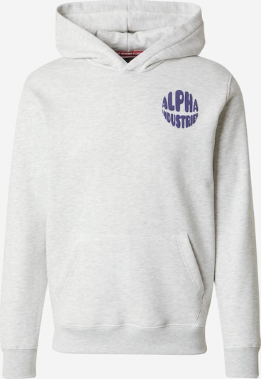 Megztinis be užsegimo iš ALPHA INDUSTRIES, spalva – šviesiai pilka / tamsiai violetinė, Prekių apžvalga