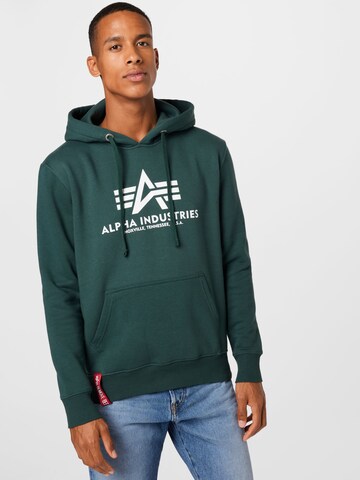 Sweat-shirt ALPHA INDUSTRIES en vert : devant