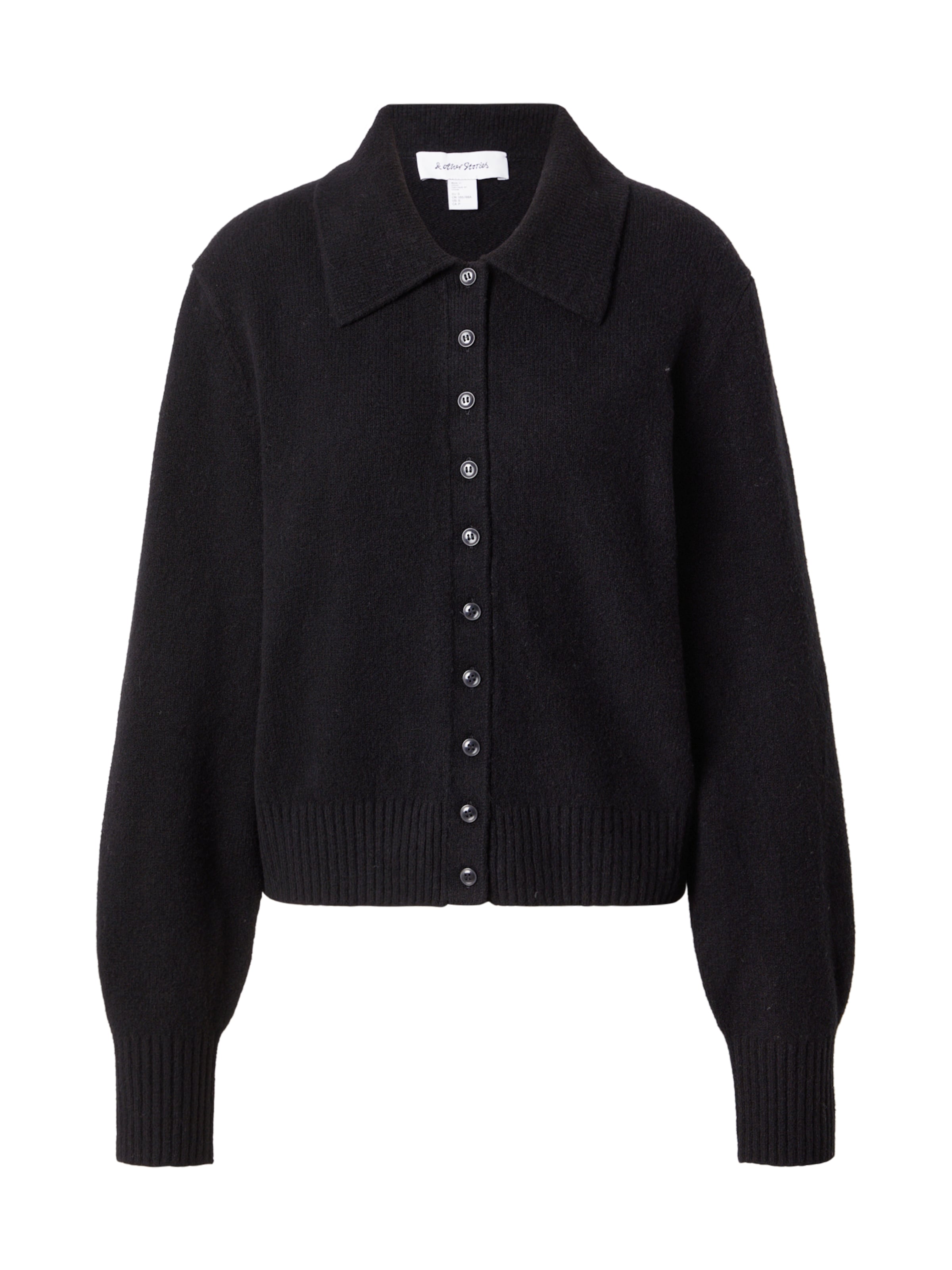 & Other Stories Gebreid vest in Zwart: voorkant