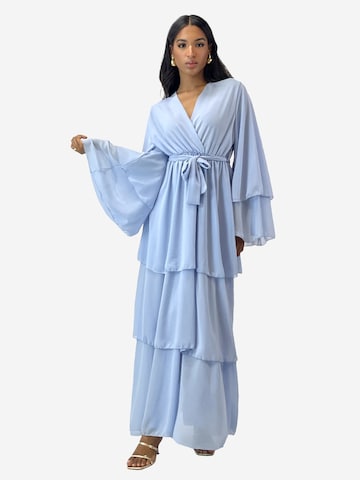 Robe Elara en bleu : devant