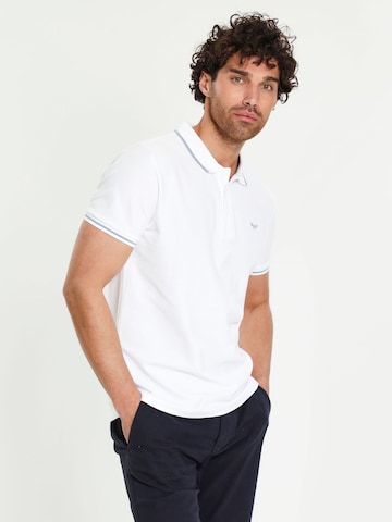 Threadbare Shirt 'THB Polo' in Wit: voorkant