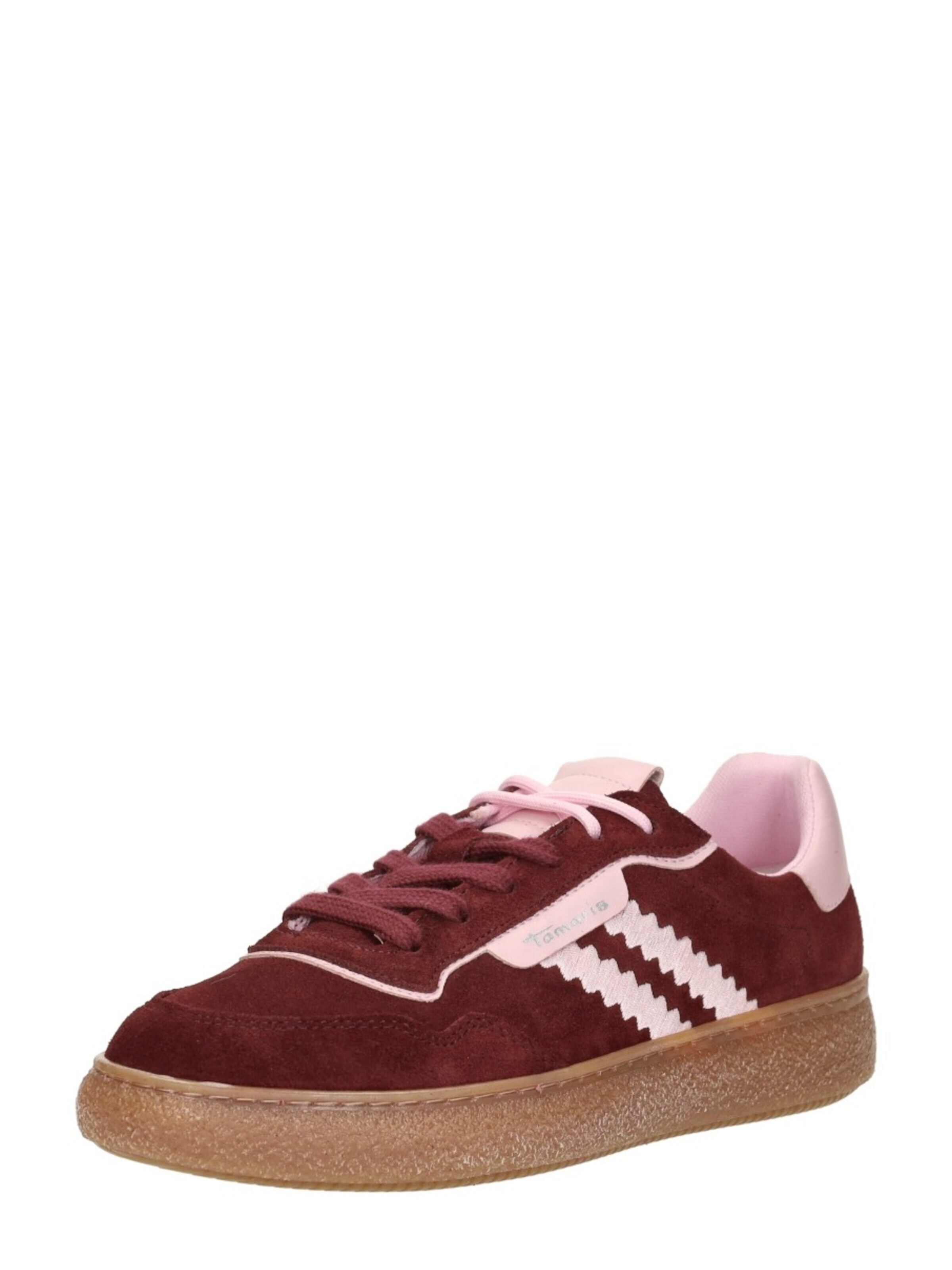 Tamaris Sportieve veterschoen 'Sneakers Laag' in Rood