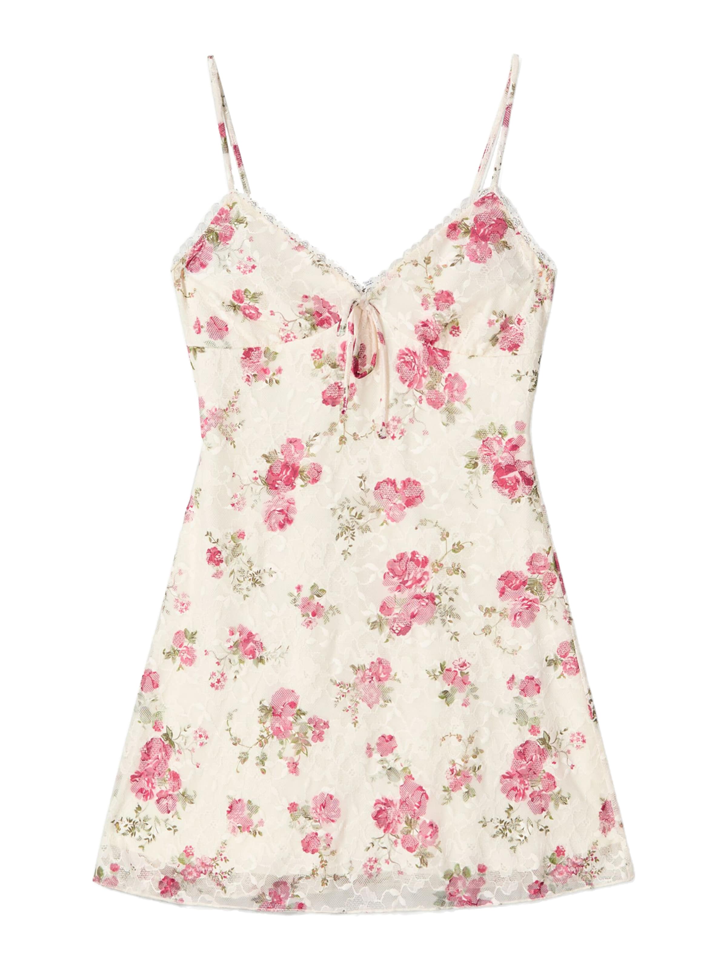 Bershka Letnia sukienka w kolorze beżowy: przód