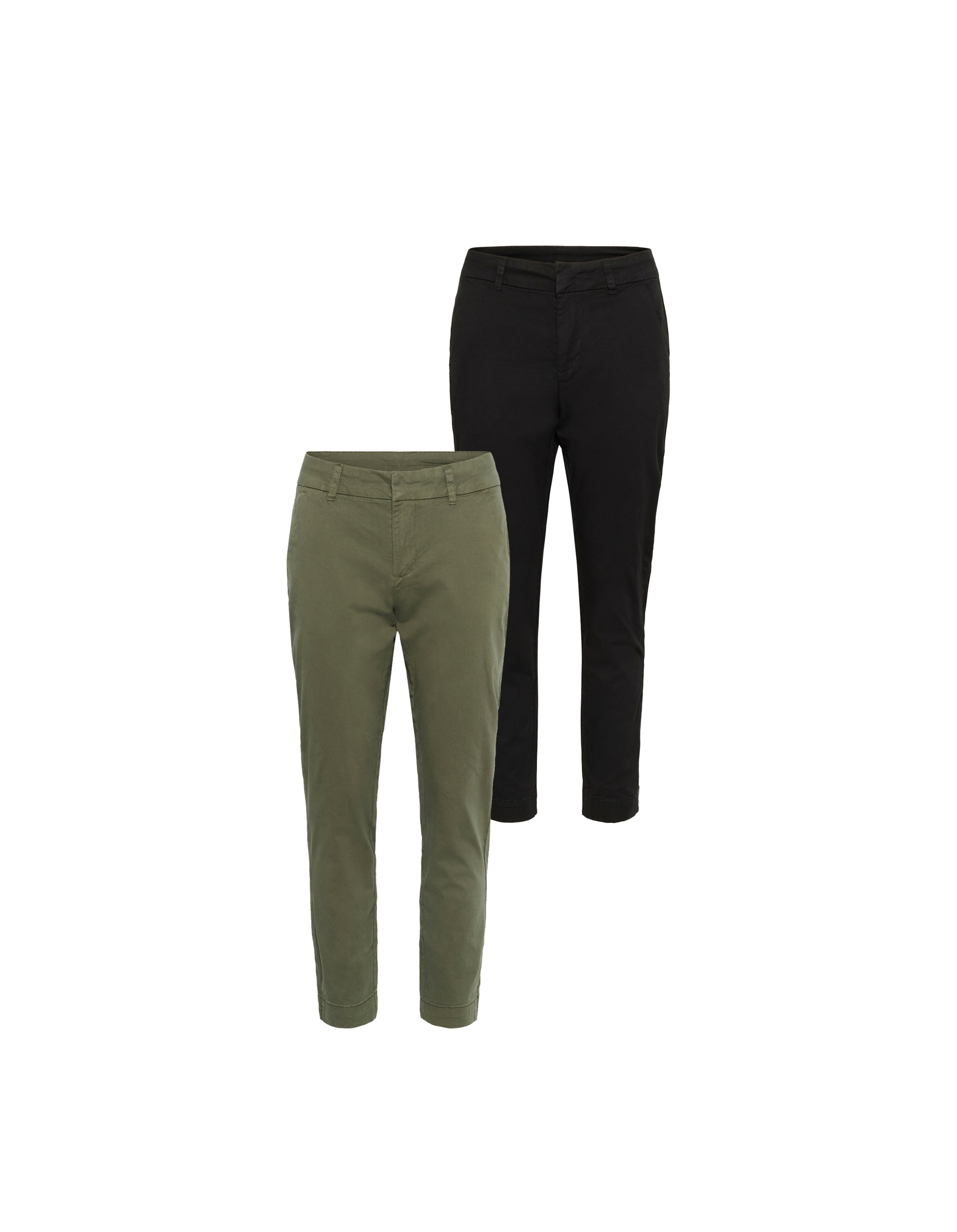 Kaffe - Regular Calças em verde: frente
