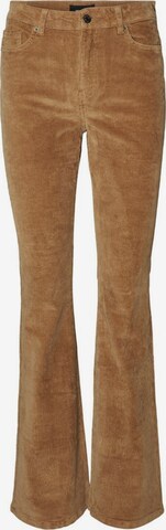 VERO MODA Flared Pants in Brown: front