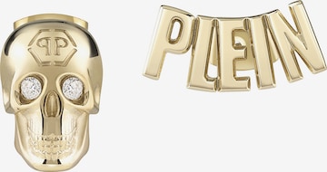 Philipp Plein - Pendientes 'Skull' en oro: frente