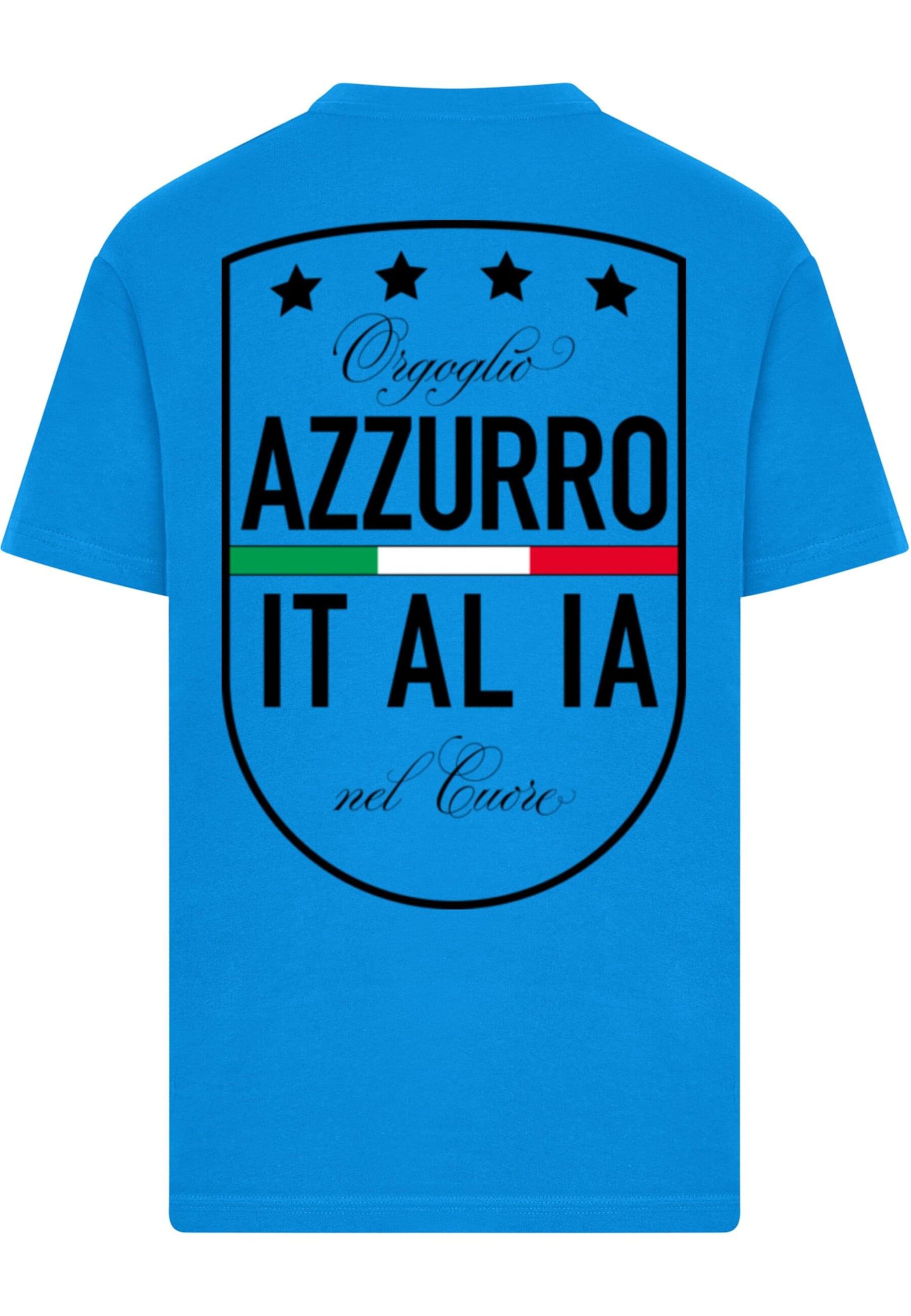 T-Shirt 'Azurro Italia' Mister Tee en bleu