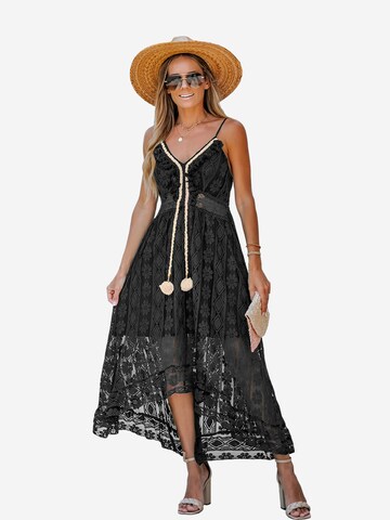 Cupshe Beach Dress in Black: front