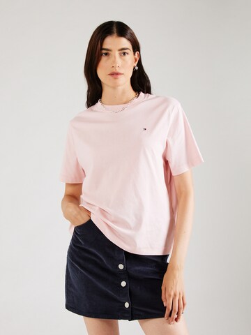 T-shirt TOMMY HILFIGER en rose : devant