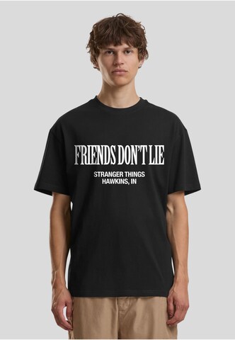 Merchcode Shirt 'Stranger Things Friends Don’t Lie' in Black: front