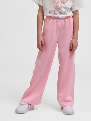 Hummel Wide Leg Bukser i pink: forside