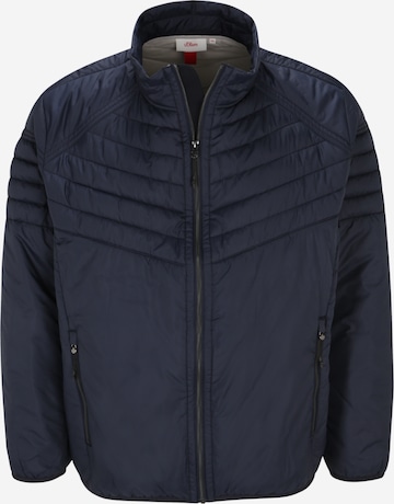 s.Oliver Men Big Sizes Between-Season Jacket in Blue: front