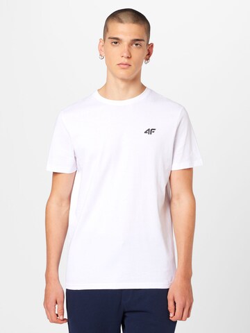 4F Функционална тениска в бяло: отпред