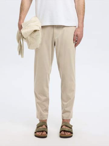 SELECTED Tapered Pants 'SLH172-LORENT' in Beige: front