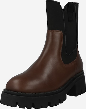 ABOUT YOU Chelsea boots 'Marielle' in Brown: front