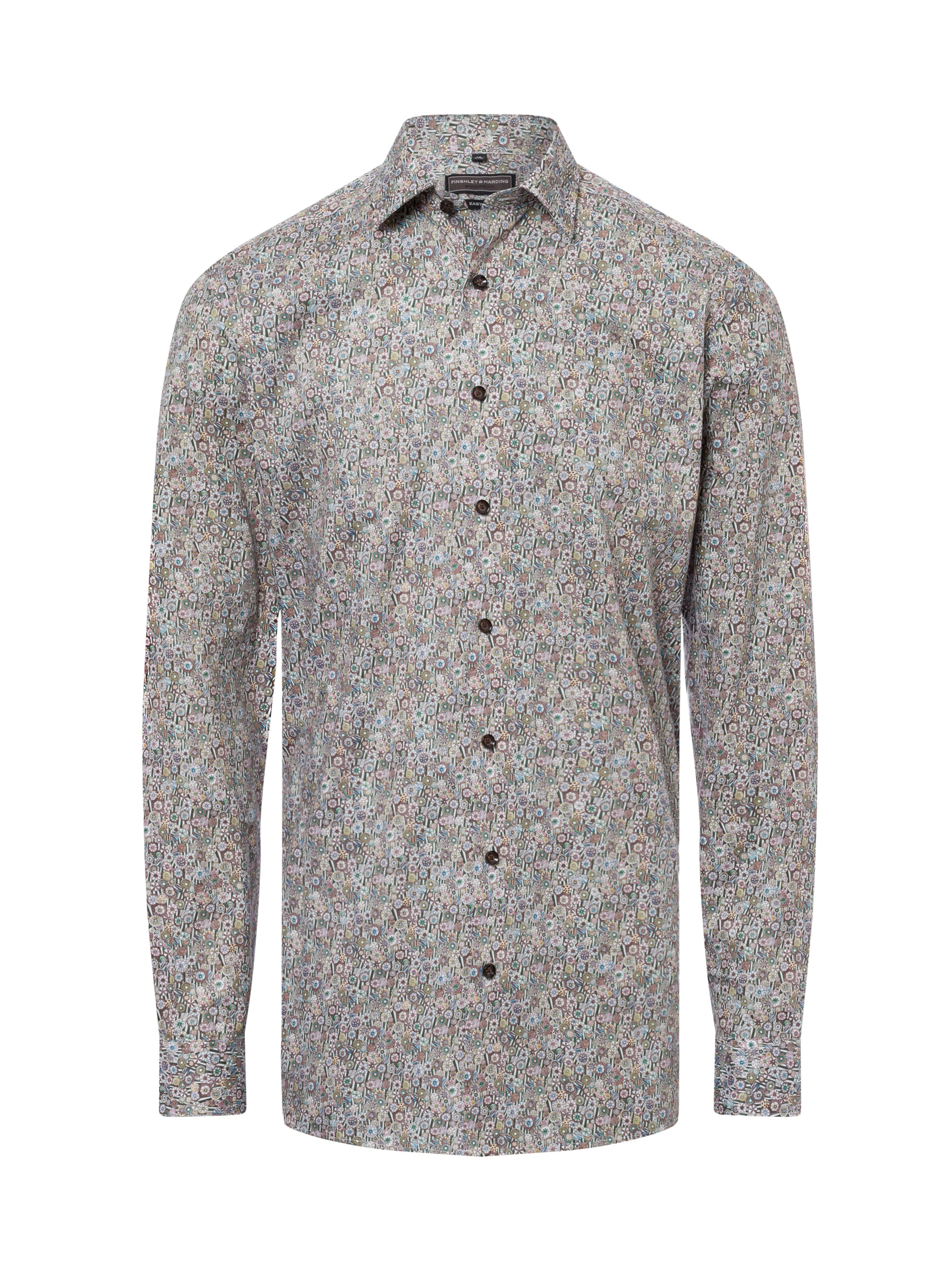 Finshley & Harding Zakelijk overhemd in Blauw: voorkant