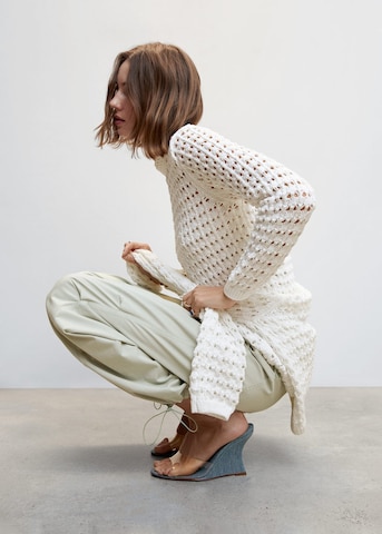 MANGO Sweater 'Santorin' in White