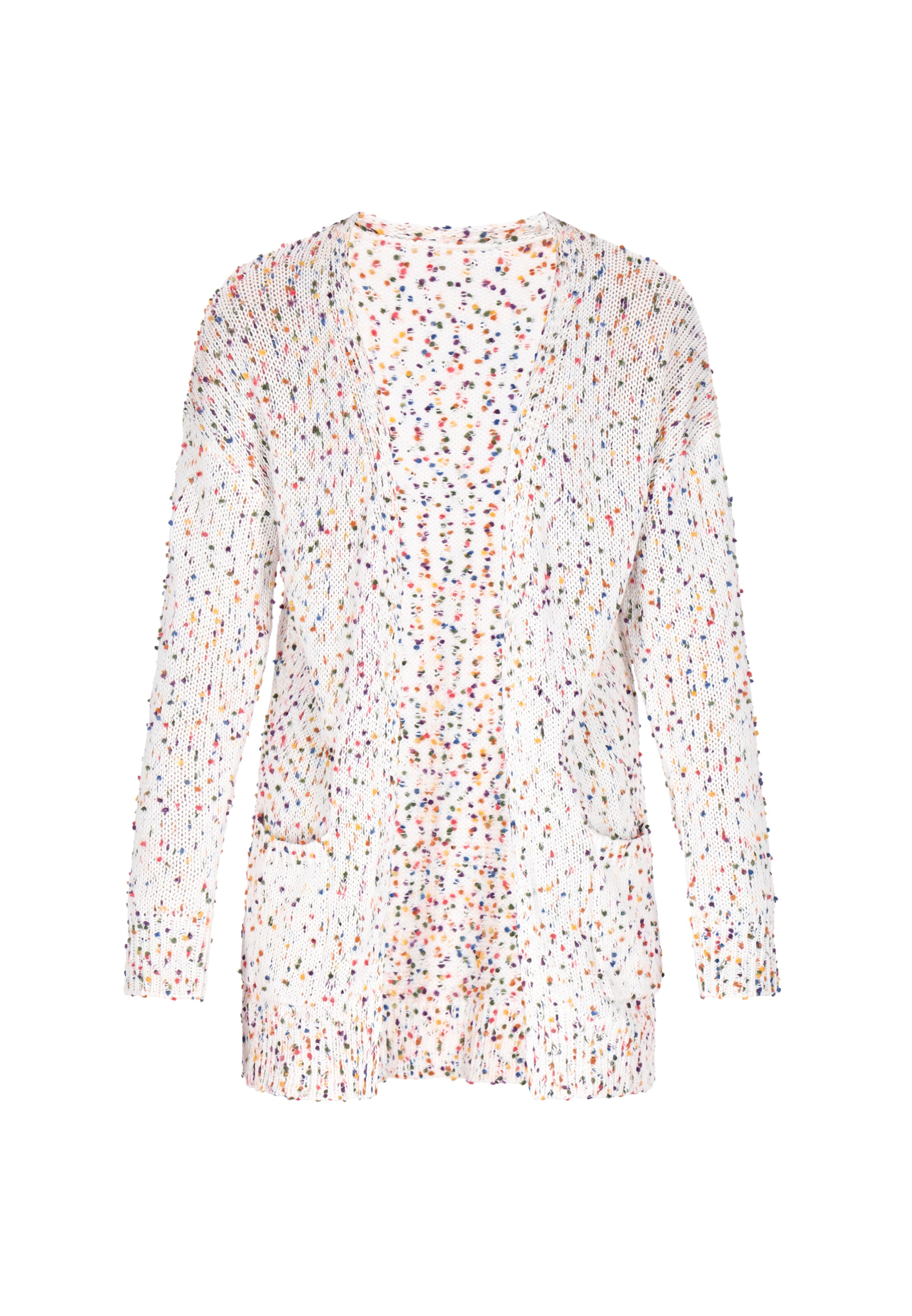 swirly Kardigán - modrá / žltá / krvavo červená / biela, Produkt