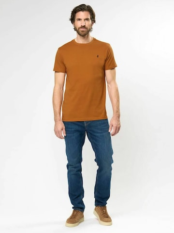 MCS Regular Fit Bluser & t-shirts 'Texas' i brun