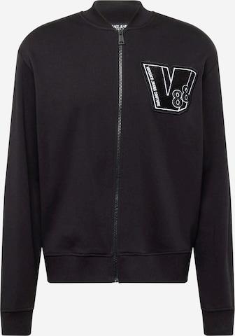 Versace Jeans Couture Sweatvest in Zwart: voorkant