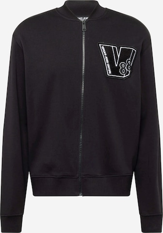 Versace Jeans Couture - Sudadera con cremallera en negro: frente