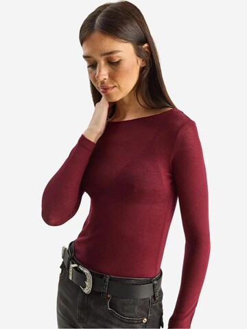 T-shirt Bianco Lucci en rouge