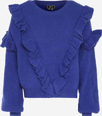 faina - Pullover em azul: frente