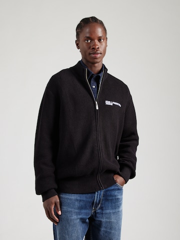 KARL LAGERFELD JEANS Cardigan i sort: forside