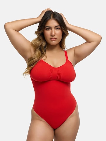 cfab Shapingbody 'Bodysuit Sculpting Shapewear mit Slip' i röd