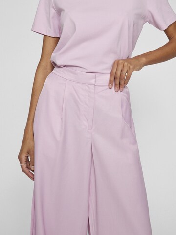 VILA Wide leg Bandplooibroek in Roze