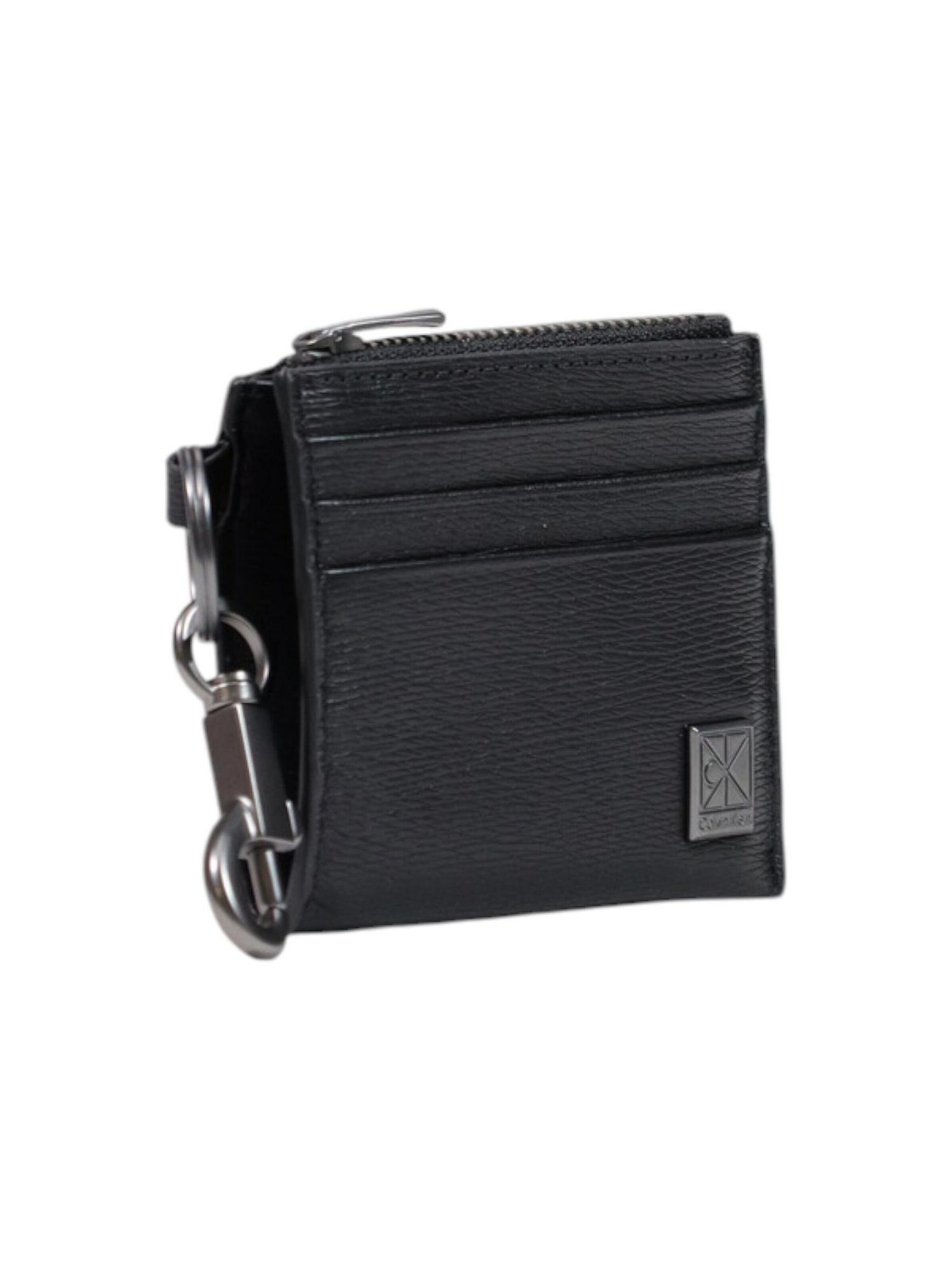 Portamonete 'EMBLEM HW CARDHOLDER W/ CLIP LV04D1223G' di Calvin Klein in nero