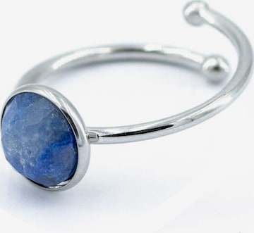Sergio Engel Ring 'Beach Ring 01 Edelstahlring mit Naturstein-Cabouchon' in Blau: Vorderseite
