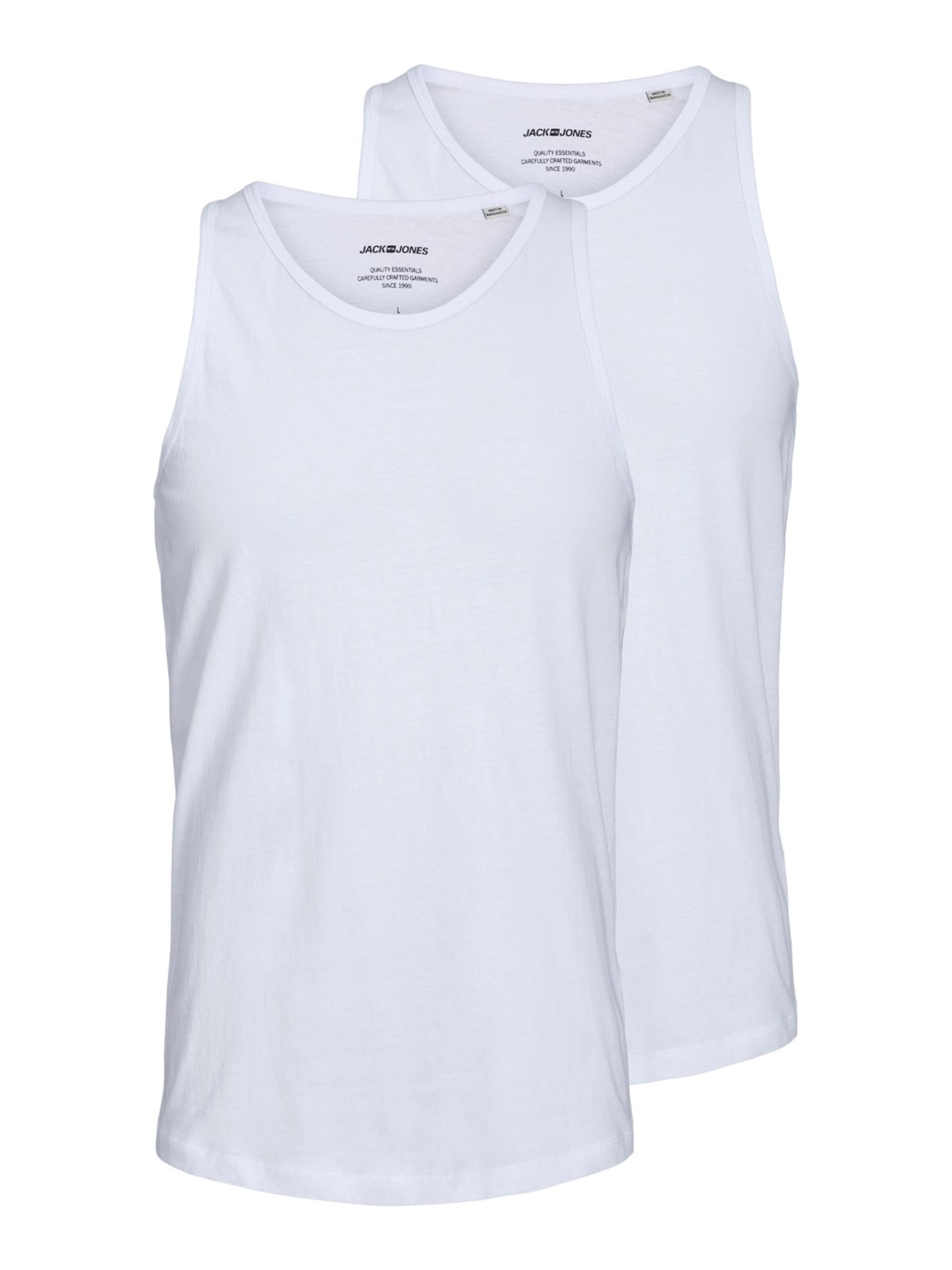 Maillot de corps 'JACBASIC' JACK & JONES en blanc : devant