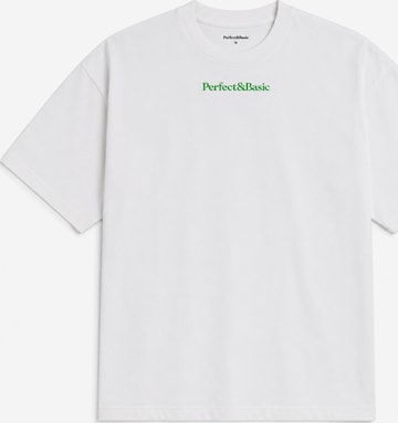 Perfect&Basic - Camiseta 'Koi Back Flock' en blanco: frente