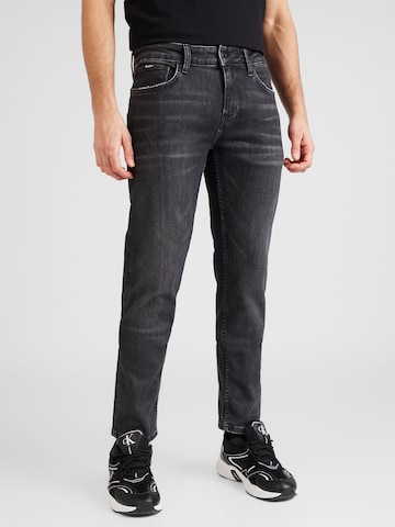 Coupe slim Jean Pepe Jeans en noir : devant