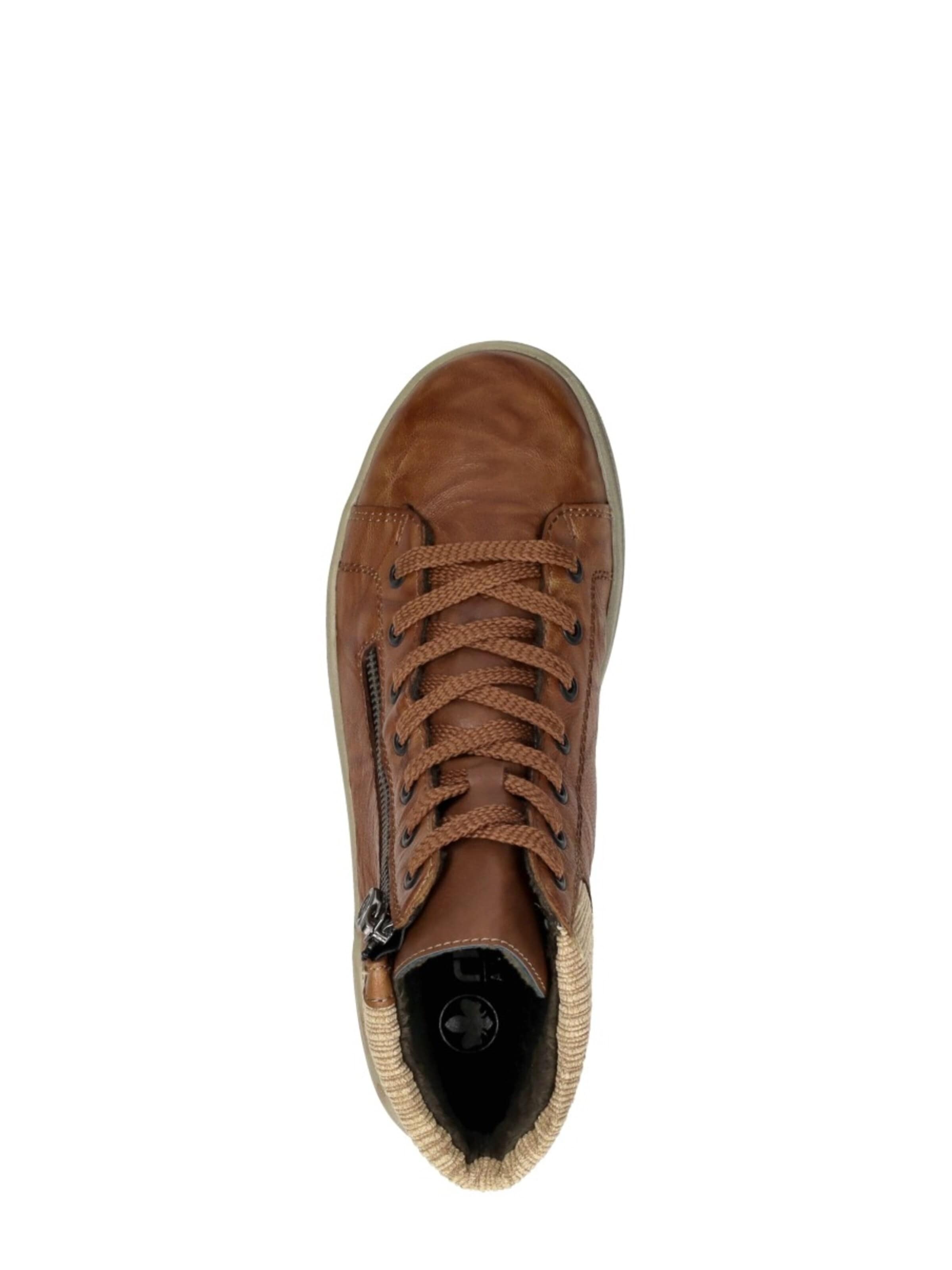 Bottines à lacets 'Veterschoenen Hoog' Rieker en marron