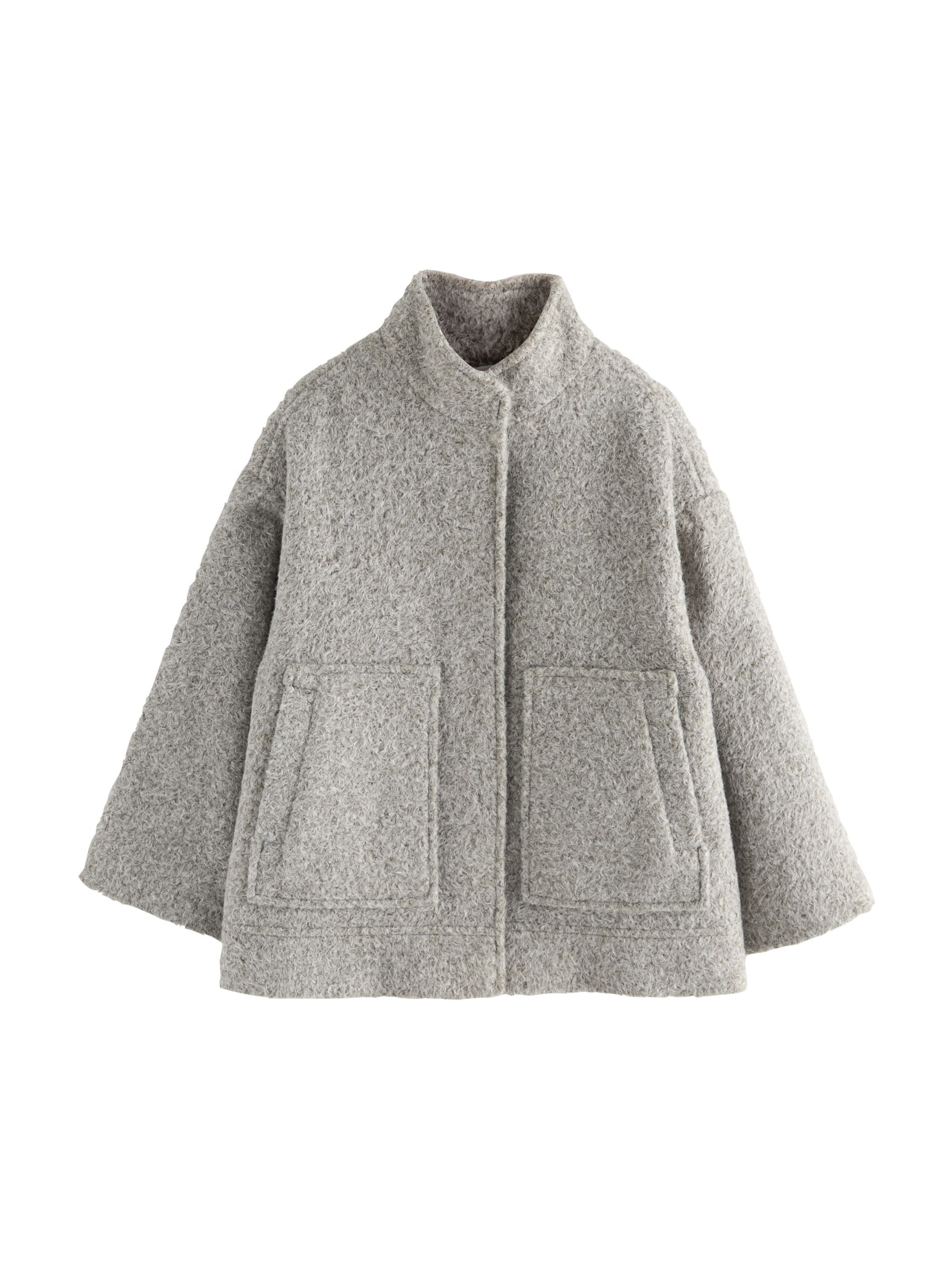 Next Välikausitakki värissä harmaa: etupuoli