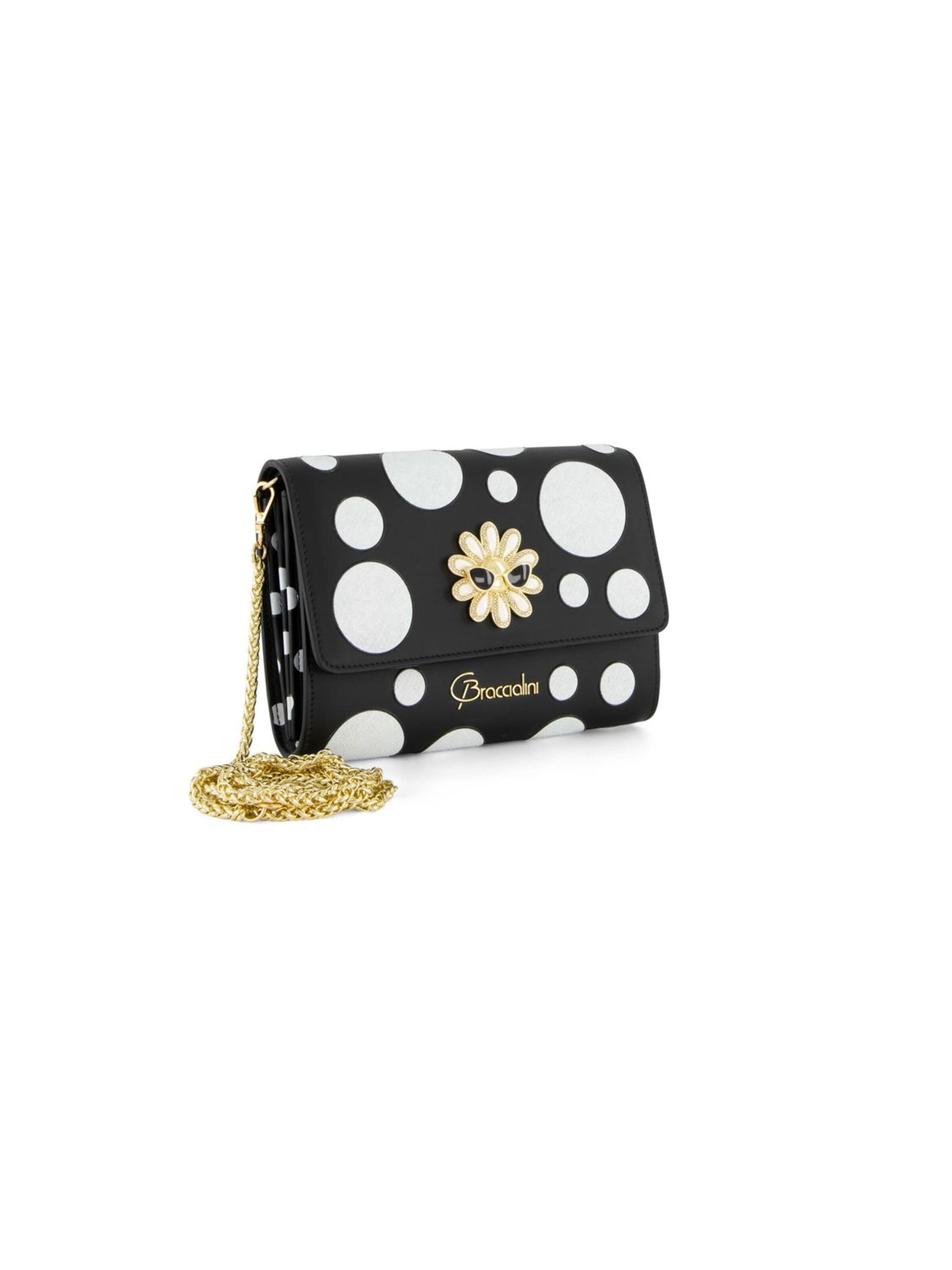Braccialini - Bolso de noche 'Lady Pois' en negro