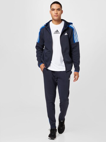 ADIDAS SPORTSWEAR Trainingspak 'Fleece Colorblock' in Blauw