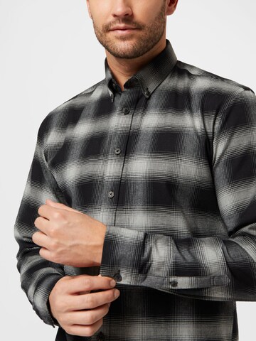 Lindbergh Regular fit Button Up Shirt in Black