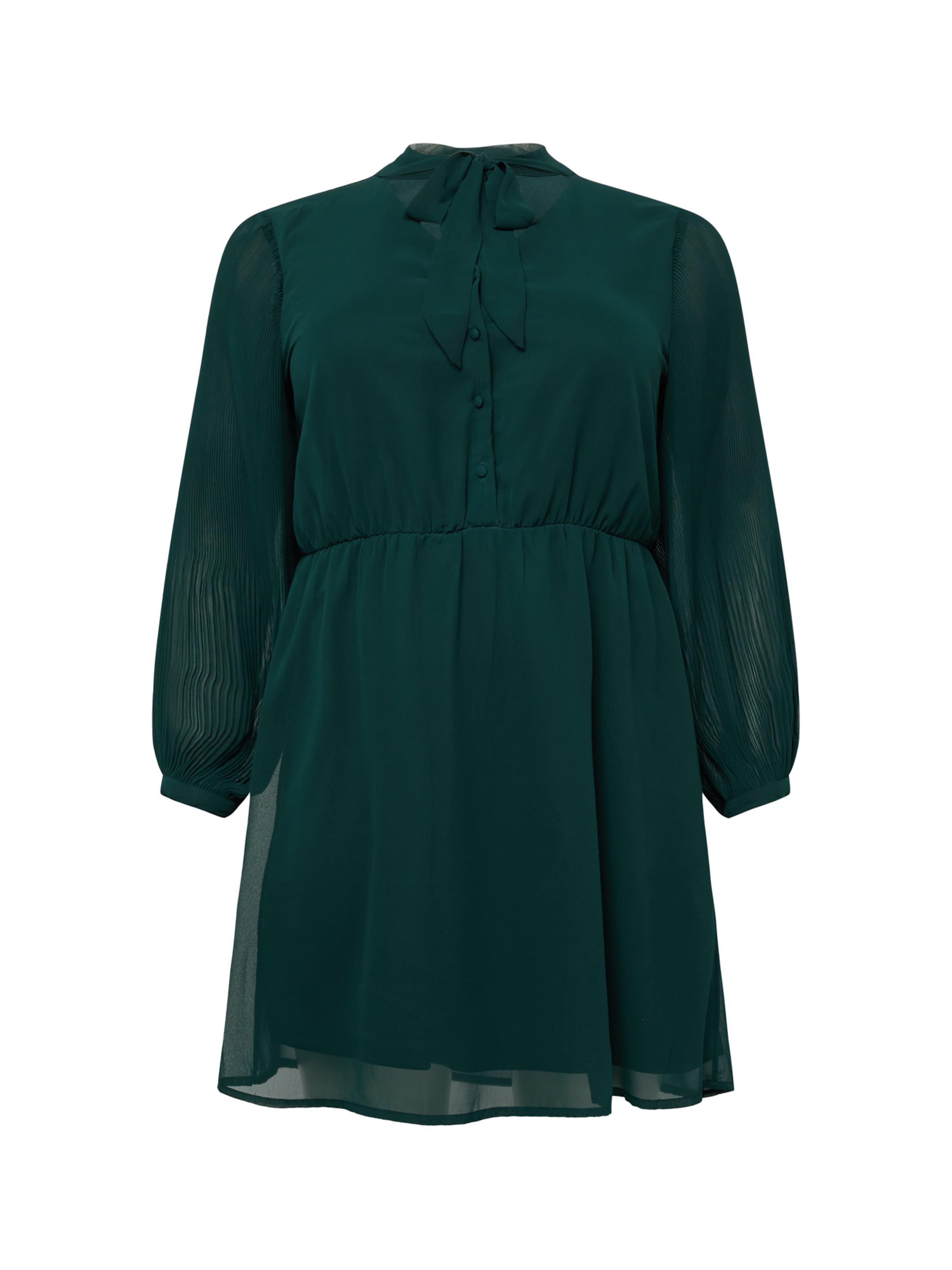 ABOUT YOU Curvy Sukienka koszulowa 'Phoenix' w kolorze zielony: przód