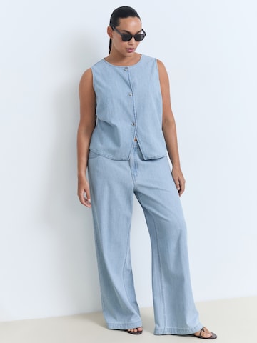 MANGO Blouse 'VIONET' in Blauw