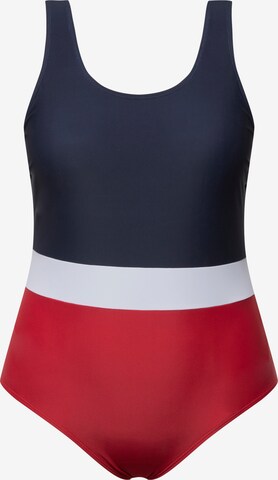 Bustier Maillot de bain Ulla Popken en bleu : devant