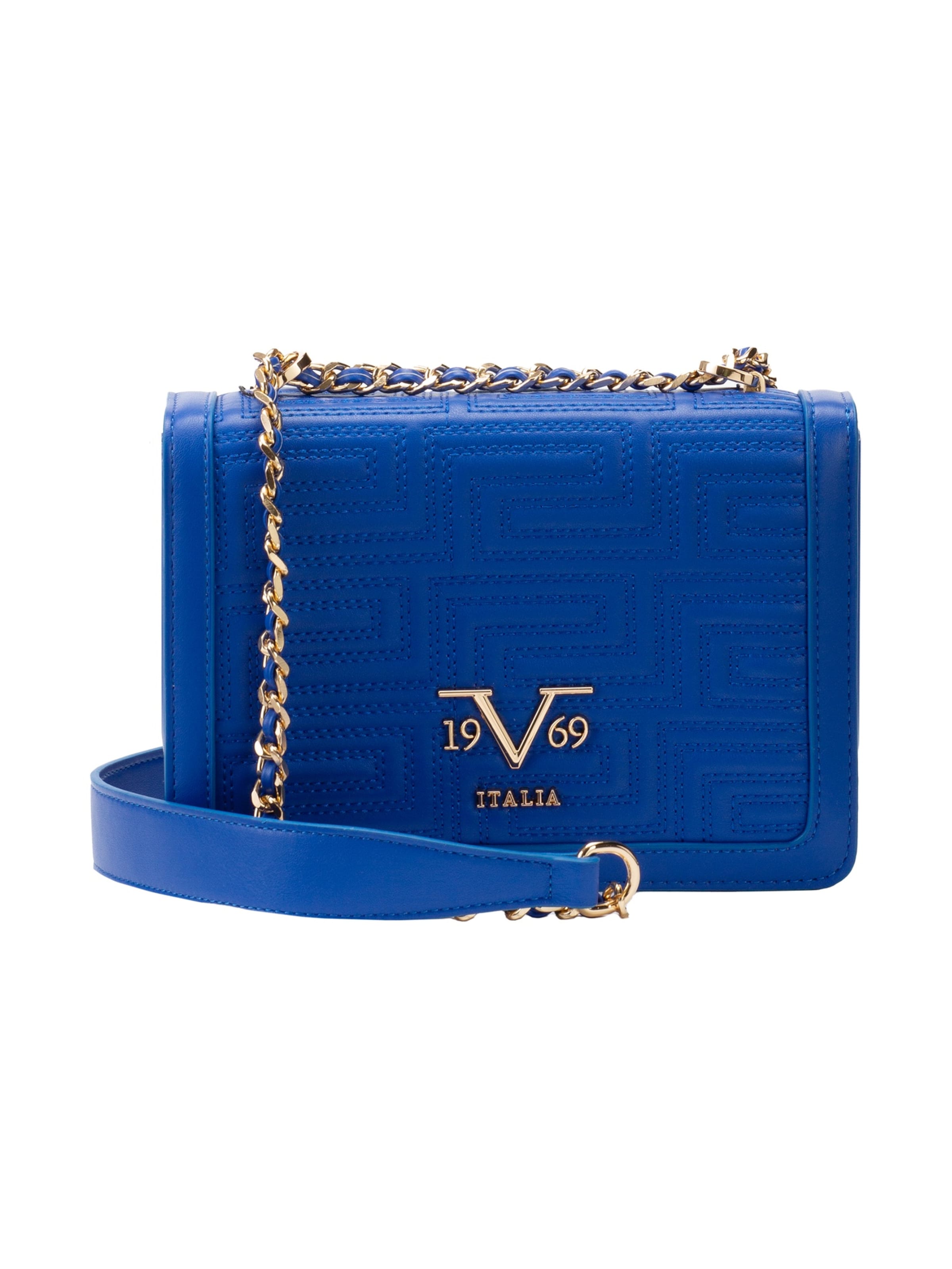 19V69 ITALIA Schoudertas 'Gaby Ornmt' in Blauw: voorkant