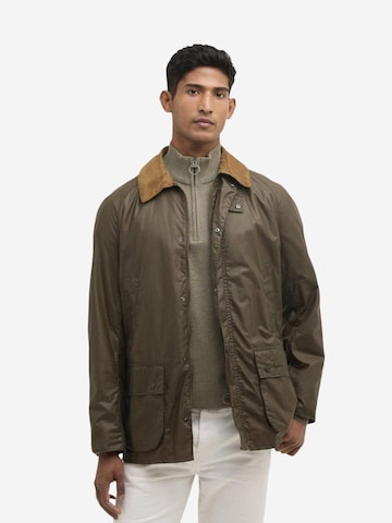 Cappotto di mezza stagione 'LIGHTWEIGHT ASHBY WAX MWX1377' di Barbour in verde: frontale